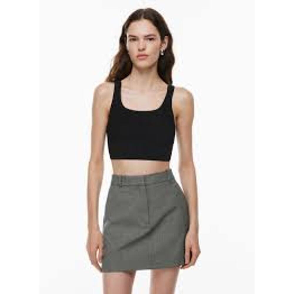 Babaton Sculpt Knit Squareneck Cropped Tank from Aritzia, Blue, Sz XS, New